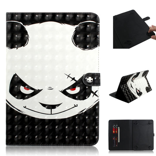 3D Colored Drawing Universal Horizontal Flip Leather Case, with Holder & Card Slot & Wallet for 10 inch Tablet PC(Angry Bear) - 10 - 11 inch by buy2fix | Online Shopping UK | buy2fix