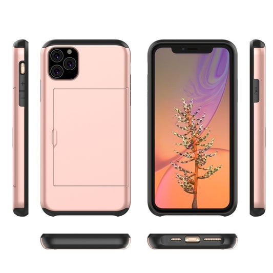 For iPhone 11 Pro Max Shockproof Rugged Armor Protective Case with Card Slot (Pink) by buy2fix