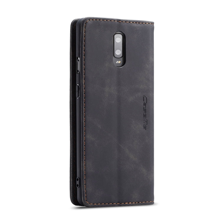 CaseMe-013 Multi-functional Retro Frosted Horizontal Flip Leather Case with Card Slot & Holder & Wallet For OnePlus 7(Black) - OnePlus Cases by CaseMe | Online Shopping UK | buy2fix