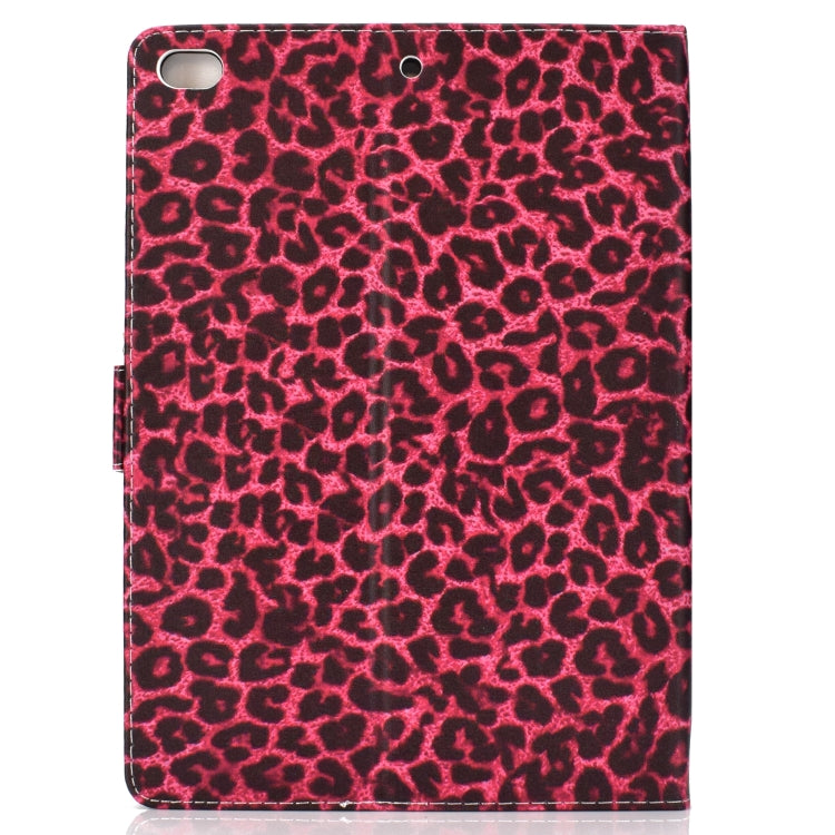 Colored Pattern Drawing Horizontal Flip PU Leather Case with Three-folding Holder & Sleep / Wake-up Function for iPad 5 / 6 / 8(Red leopard grain) - iPad 9.7 (2018) & (2017) Cases by buy2fix | Online Shopping UK | buy2fix