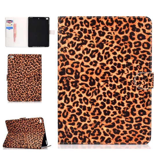 Colored Pattern Drawing Horizontal Flip PU Leather Case with Three-folding Holder & Sleep / Wake-up Function for iPad 5 / 6 / 8(Yellow leopard grain) - iPad 9.7 (2018) & (2017) Cases by buy2fix | Online Shopping UK | buy2fix
