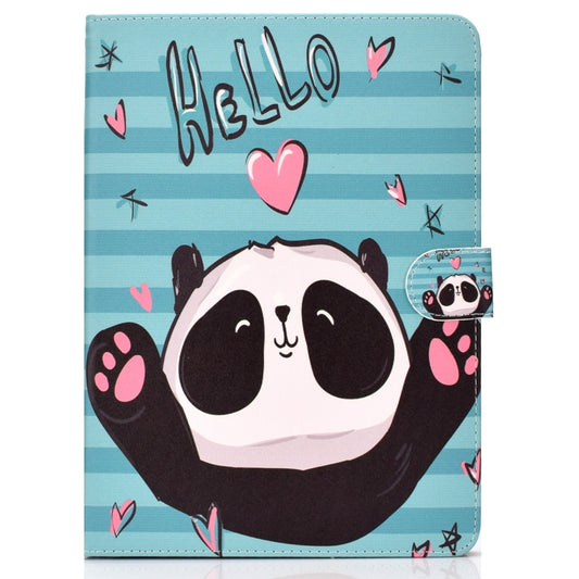 Colored Pattern Drawing Horizontal Flip PU Leather Case with Three-folding Holder & Sleep / Wake-up Function for iPad 5 / 6 / 8(Lovely panda) - iPad 9.7 (2018) & (2017) Cases by buy2fix | Online Shopping UK | buy2fix