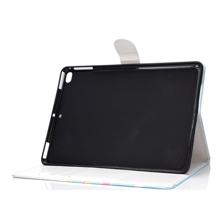 Colored Pattern Drawing Horizontal Flip PU Leather Case with Three-folding Holder & Sleep / Wake-up Function for iPad 5 / 6 / 8(Lovely panda) - iPad 9.7 (2018) & (2017) Cases by buy2fix | Online Shopping UK | buy2fix