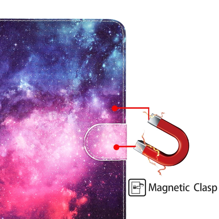 Colored Pattern Drawing Horizontal Flip PU Leather Case with Three-folding Holder & Sleep / Wake-up Functionfor for iPad 5 / 6 / 8(Starry sky) - iPad 9.7 (2018) & (2017) Cases by buy2fix | Online Shopping UK | buy2fix