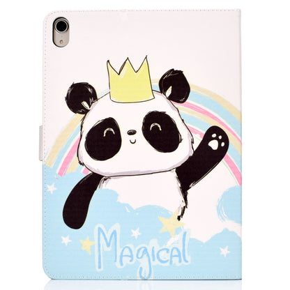 Colored Pattern Drawing Horizontal Flip PU Leather Case with Three-folding Holder & Sleep / Wake-up Function for iPad Pro 11(Crown of panda) - iPad Pro 11 (2018) Cases by buy2fix | Online Shopping UK | buy2fix