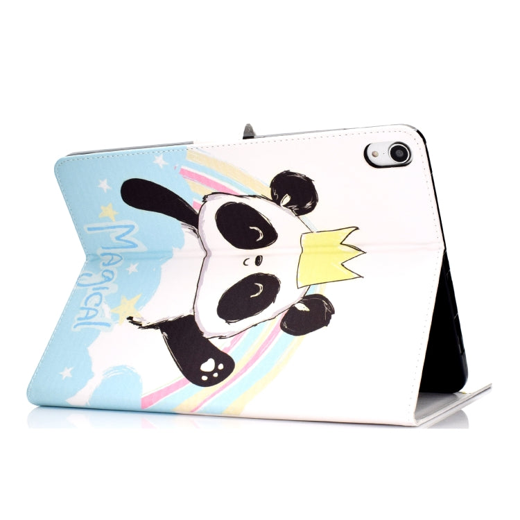 Colored Pattern Drawing Horizontal Flip PU Leather Case with Three-folding Holder & Sleep / Wake-up Function for iPad Pro 11(Crown of panda) - iPad Pro 11 (2018) Cases by buy2fix | Online Shopping UK | buy2fix