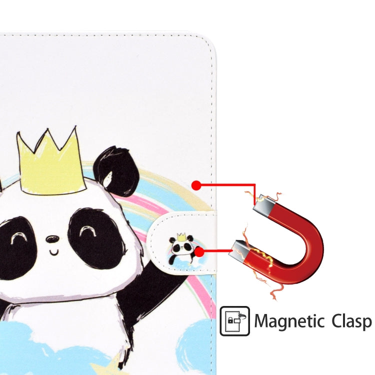 Colored Pattern Drawing Horizontal Flip PU Leather Case with Three-folding Holder & Sleep / Wake-up Function for iPad Pro 11(Crown of panda) - iPad Pro 11 (2018) Cases by buy2fix | Online Shopping UK | buy2fix