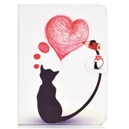 Colored Pattern Drawing Horizontal Flip PU Leather Case with Three-folding Holder & Sleep / Wake-up Function for iPad Pro 11(Love cats) - iPad Pro 11 (2018) Cases by buy2fix | Online Shopping UK | buy2fix