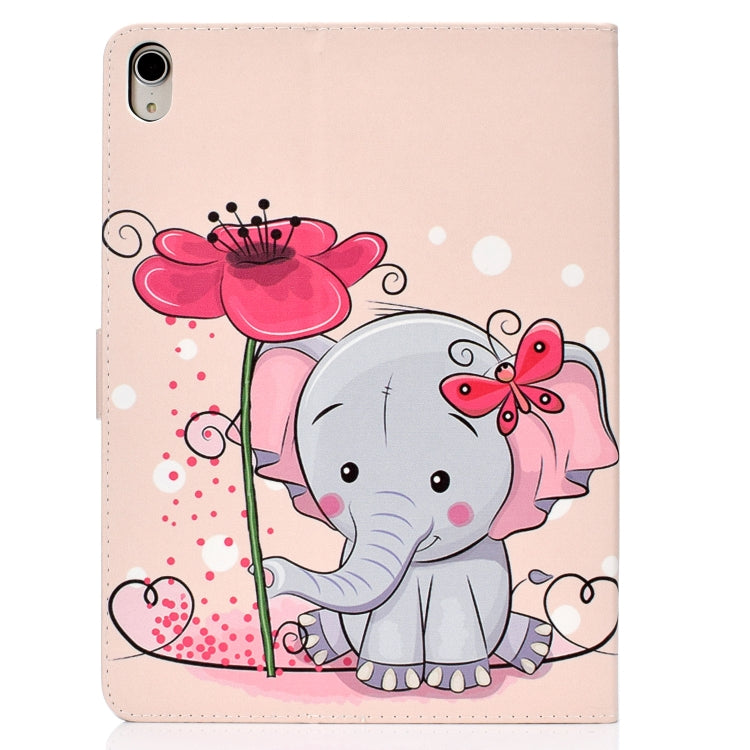 Colored Pattern Drawing Horizontal Flip PU Leather Case with Three-folding Holder & Sleep / Wake-up Function for iPad Pro 11(Elephant flower) - iPad Pro 11 (2018) Cases by buy2fix | Online Shopping UK | buy2fix
