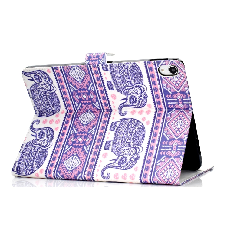 Colored Pattern Drawing Horizontal Flip PU Leather Case with Three-folding Holder & Sleep / Wake-up Function for iPad Pro 11(Totem elephant) - iPad Pro 11 (2018) Cases by buy2fix | Online Shopping UK | buy2fix