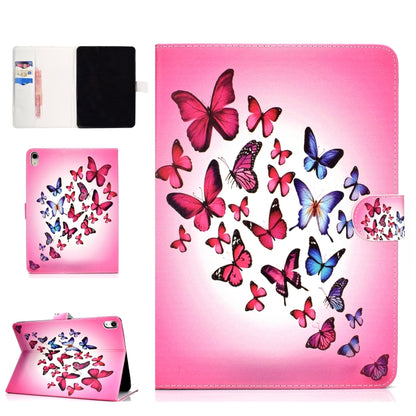 Colored Pattern Drawing Horizontal Flip PU Leather Case with Three-folding Holder & Sleep / Wake-up Function for iPad Pro 11(Colorful butterfly) - iPad Pro 11 (2018) Cases by buy2fix | Online Shopping UK | buy2fix