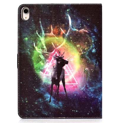 Colored Pattern Drawing Horizontal Flip PU Leather Case with Three-folding Holder & Sleep / Wake-up Function for iPad Pro 11(Nebula deer) - iPad Pro 11 (2018) Cases by buy2fix | Online Shopping UK | buy2fix