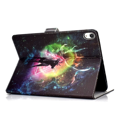 Colored Pattern Drawing Horizontal Flip PU Leather Case with Three-folding Holder & Sleep / Wake-up Function for iPad Pro 11(Nebula deer) - iPad Pro 11 (2018) Cases by buy2fix | Online Shopping UK | buy2fix