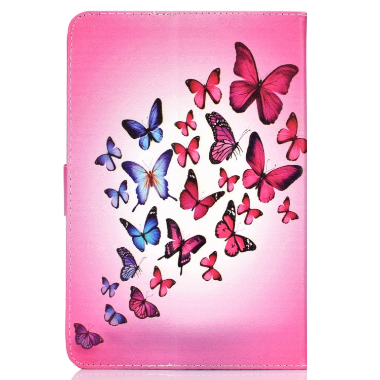 Colored Pattern Drawing Horizontal Flip PU Leather Case with Three-folding Holder for 7 inch Tablet PC(Colorful butterfly) - 7 inch by buy2fix | Online Shopping UK | buy2fix
