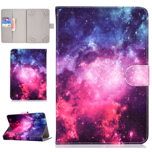Colored Pattern Drawing Horizontal Flip PU Leather Case with Three-folding Holder for 8 inch Tablet PC(Starry sky) - 8 inch by buy2fix | Online Shopping UK | buy2fix