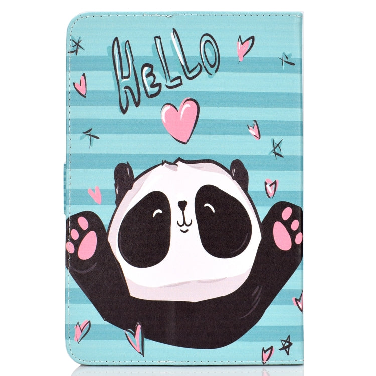 Colored Pattern Drawing Horizontal Flip PU Leather Case with Three-folding Holder for 10 inch Tablet PC(Lovely panda) - 10 - 11 inch by buy2fix | Online Shopping UK | buy2fix