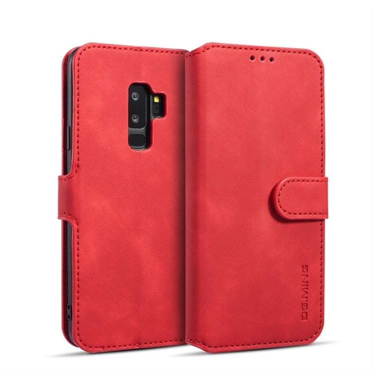 DG.MING Retro Oil Side Horizontal Flip Case with Holder & Card Slots & Wallet for Galaxy S9+(Red) - Galaxy Phone Cases by DG.MING | Online Shopping UK | buy2fix