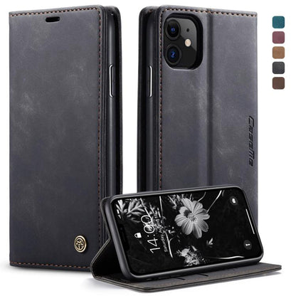 CaseMe-013 Multifunctional Horizontal Flip Leather Case with Card Slot & Holder & Wallet for iPhone 11(Black) by CaseMe