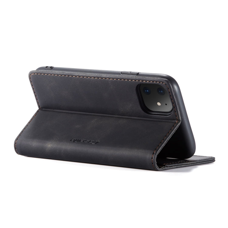 CaseMe-013 Multifunctional Horizontal Flip Leather Case with Card Slot & Holder & Wallet for iPhone 11(Black) by CaseMe