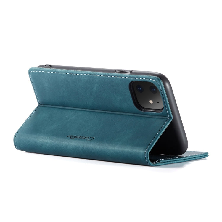 CaseMe-013 Multifunctional Horizontal Flip Leather Case with Card Slot & Holder & Wallet for iPhone 11(Blue) by CaseMe