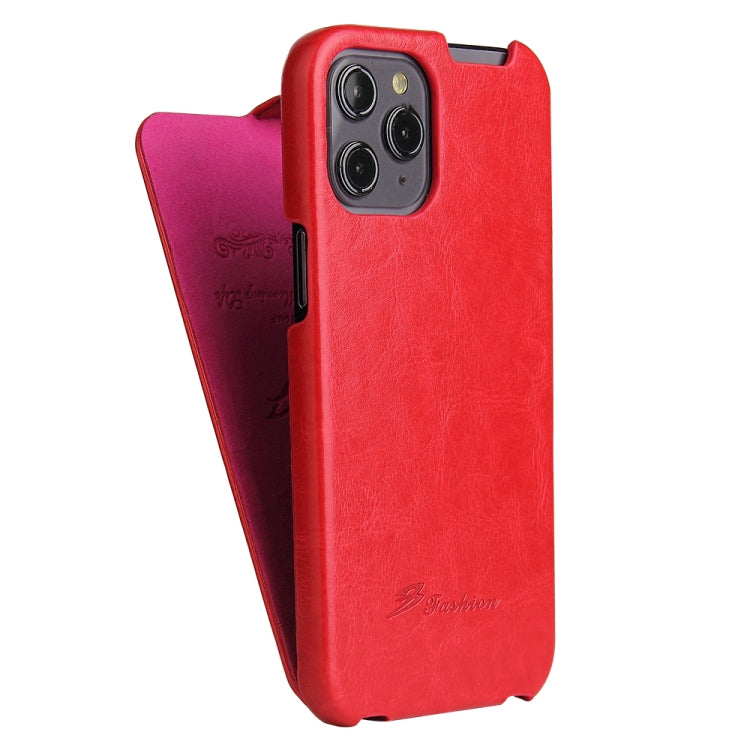 For iPhone 12 mini Fierre Shann Retro Oil Wax Texture Vertical Flip PU Leather Case (Red) - iPhone 12 mini Cases by FIERRE SHANN | Online Shopping UK | buy2fix