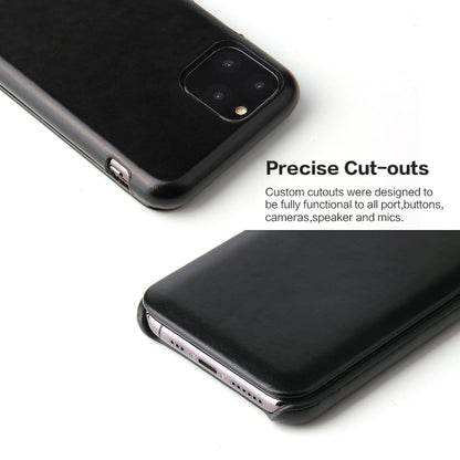 For iPhone 11 Fierre Shann Business Magnetic Horizontal Flip Genuine Leather Case (Black) - iPhone 11 Cases by FIERRE SHANN | Online Shopping UK | buy2fix