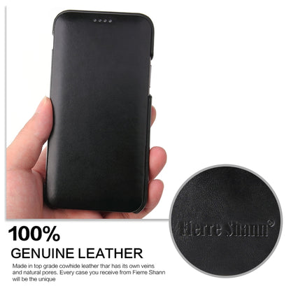 For iPhone 11 Fierre Shann Business Magnetic Horizontal Flip Genuine Leather Case (Black) - iPhone 11 Cases by FIERRE SHANN | Online Shopping UK | buy2fix