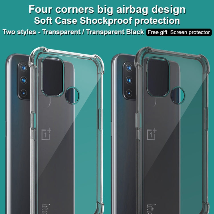 For OnePlus Nord N100 IMAK All-inclusive Shockproof Airbag TPU Case(Transparent Black) - OnePlus Cases by imak | Online Shopping UK | buy2fix