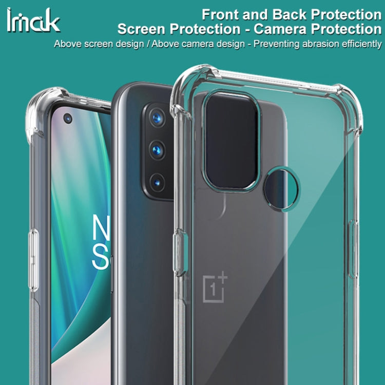 For OnePlus Nord N100 IMAK All-inclusive Shockproof Airbag TPU Case(Transparent Black) - OnePlus Cases by imak | Online Shopping UK | buy2fix