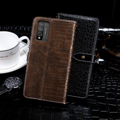 For Huawei Honor 10X Lite idewei Crocodile Texture Horizontal Flip Leather Case with Holder & Card Slots & Wallet(Black) - Honor Cases by idewei | Online Shopping UK | buy2fix