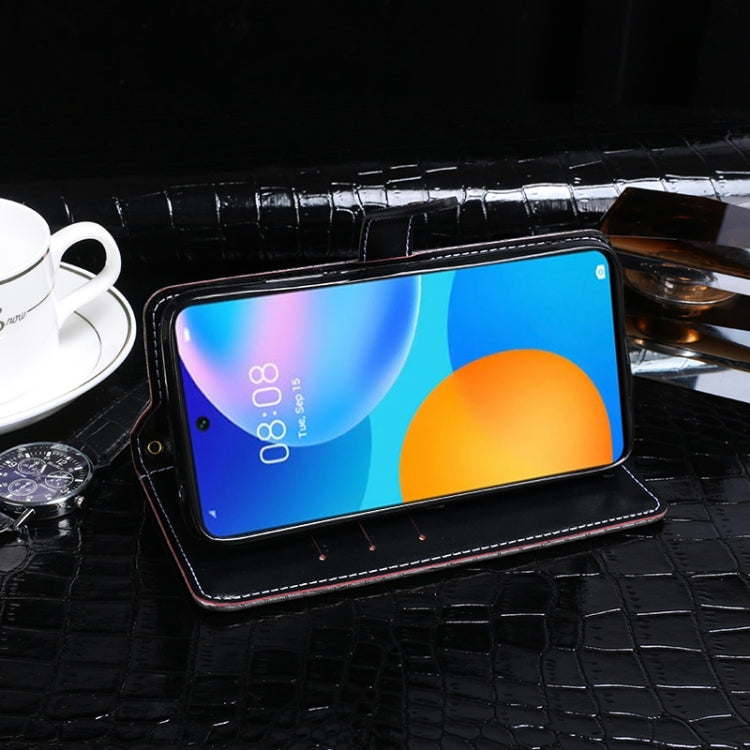 For Huawei P smart 2021 idewei Crocodile Texture Horizontal Flip Leather Case with Holder & Card Slots & Wallet(Dark Blue) - Huawei Cases by idewei | Online Shopping UK | buy2fix