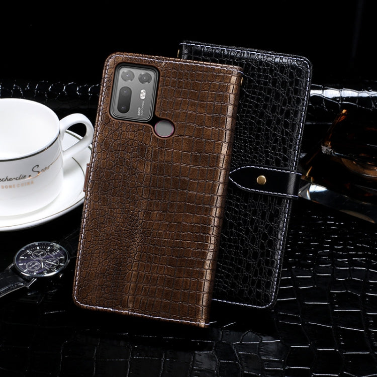 For HTC Desire 20+ idewei Crocodile Texture Horizontal Flip Leather Case with Holder & Card Slots & Wallet(Black) - More Brand by idewei | Online Shopping UK | buy2fix