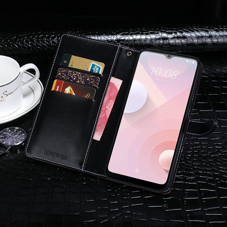 For HTC Desire 20+ idewei Crocodile Texture Horizontal Flip Leather Case with Holder & Card Slots & Wallet(Black) - More Brand by idewei | Online Shopping UK | buy2fix