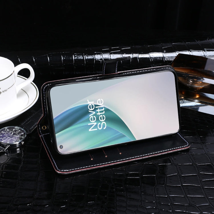 For OnePlus Nord N10 5G idewei Crocodile Texture Horizontal Flip Leather Case with Holder & Card Slots & Wallet(Dark Blue) - OnePlus Cases by idewei | Online Shopping UK | buy2fix