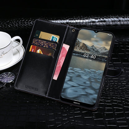 For Nokia 2.4 idewei Crocodile Texture Horizontal Flip Leather Case with Holder & Card Slots & Wallet(Dark Blue) - Nokia Cases by idewei | Online Shopping UK | buy2fix