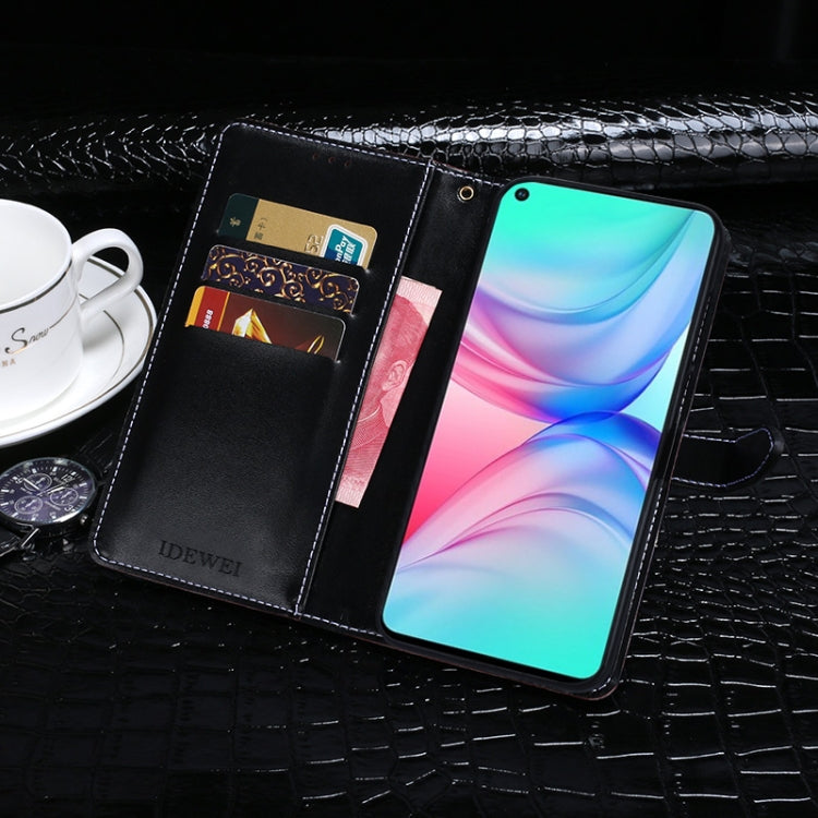 For Infinix Hot 10 idewei Crocodile Texture Horizontal Flip Leather Case with Holder & Card Slots & Wallet(Black) - Infinix Cases by idewei | Online Shopping UK | buy2fix