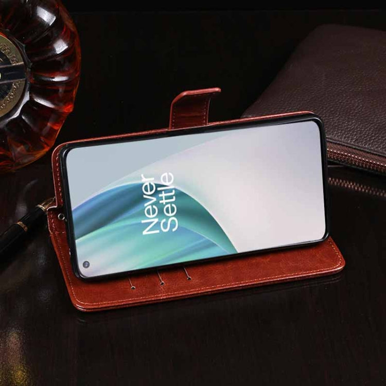 For OnePlus Nord N10 5G idewei Crazy Horse Texture Horizontal Flip Leather Case with Holder & Card Slots & Wallet(White) - OnePlus Cases by idewei | Online Shopping UK | buy2fix