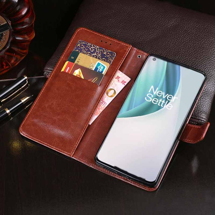 For OnePlus Nord N10 5G idewei Crazy Horse Texture Horizontal Flip Leather Case with Holder & Card Slots & Wallet(White) - OnePlus Cases by idewei | Online Shopping UK | buy2fix