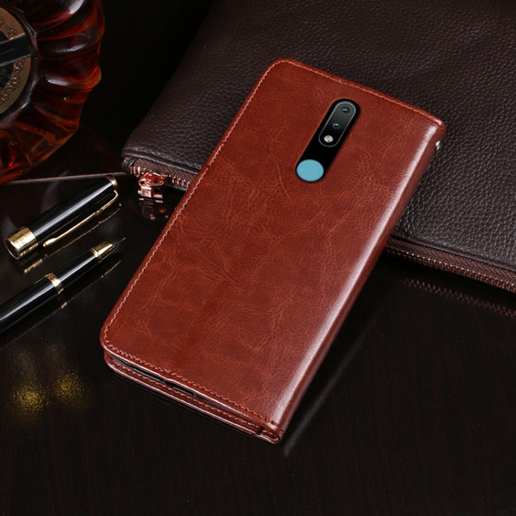 For Nokia 2.4 idewei Crazy Horse Texture Horizontal Flip Leather Case with Holder & Card Slots & Wallet(Red) - Nokia Cases by idewei | Online Shopping UK | buy2fix