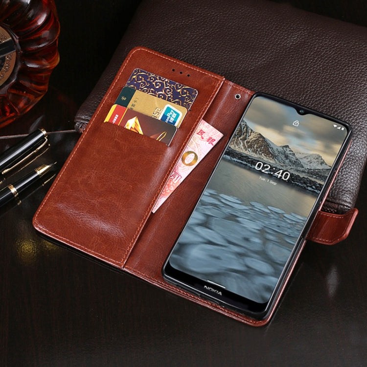 For Nokia 2.4 idewei Crazy Horse Texture Horizontal Flip Leather Case with Holder & Card Slots & Wallet(Red) - Nokia Cases by idewei | Online Shopping UK | buy2fix