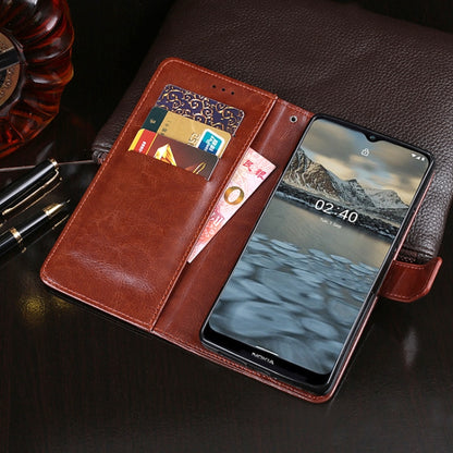 For Nokia 2.4 idewei Crazy Horse Texture Horizontal Flip Leather Case with Holder & Card Slots & Wallet(Red) - Nokia Cases by idewei | Online Shopping UK | buy2fix