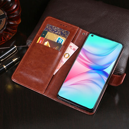 For Infinix Hot 10 idewei Crazy Horse Texture Horizontal Flip Leather Case with Holder & Card Slots & Wallet(Dark Blue) - Infinix Cases by idewei | Online Shopping UK | buy2fix