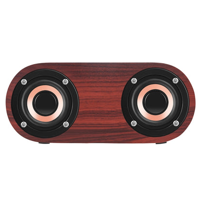 Q8 Bluetooth 4.2 Classic Wooden Double Horns Bluetooth Speaker(Red Wood Texture) - Desktop Speaker by buy2fix | Online Shopping UK | buy2fix