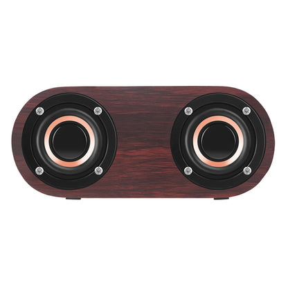 Q8 Bluetooth 4.2 Classic Wooden Double Horns Bluetooth Speaker(Walnut Texture) - Desktop Speaker by buy2fix | Online Shopping UK | buy2fix