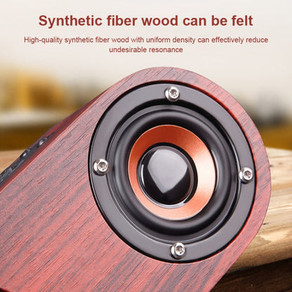 Q8 Bluetooth 4.2 Classic Wooden Double Horns Bluetooth Speaker(Walnut Texture) - Desktop Speaker by buy2fix | Online Shopping UK | buy2fix