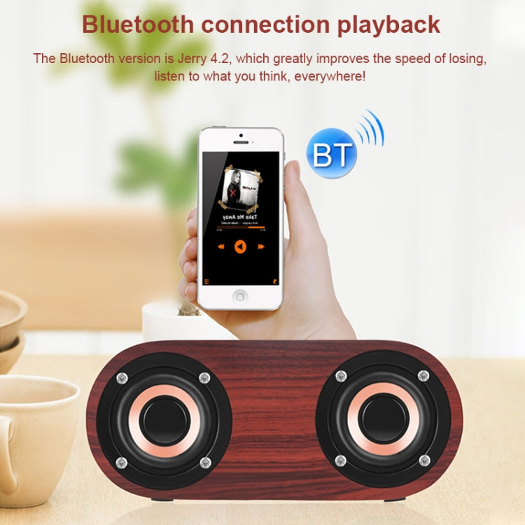 Q8 Bluetooth 4.2 Classic Wooden Double Horns Bluetooth Speaker(Walnut Texture) - Desktop Speaker by buy2fix | Online Shopping UK | buy2fix