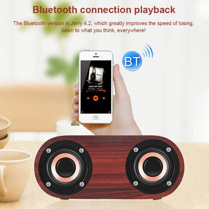 Q8 Bluetooth 4.2 Classic Wooden Double Horns Bluetooth Speaker(Red Wood Texture) - Desktop Speaker by buy2fix | Online Shopping UK | buy2fix