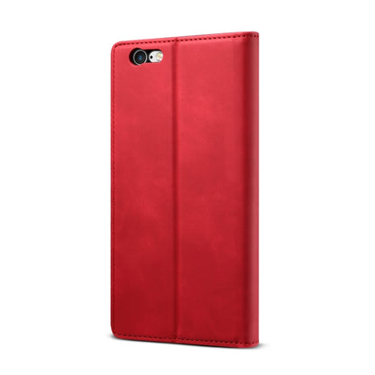 GUSSIM GS-001 Business Style Horizontal Flip Skin Feel PU Leather Case with Holder & Card Slots & Wallet & Photo Frame For iPhone 6 / 6s(Red) - More iPhone Cases by GUSSIM | Online Shopping UK | buy2fix