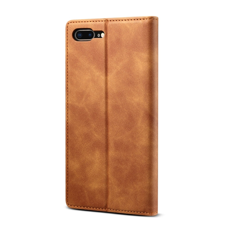 GUSSIM GS-001 Business Style Horizontal Flip Skin Feel PU Leather Case with Holder & Card Slots & Wallet & Photo Frame For iPhone 8 Plus / 7 Plus(Brown) - More iPhone Cases by GUSSIM | Online Shopping UK | buy2fix