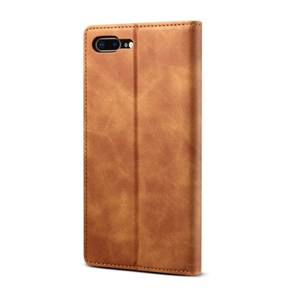 GUSSIM GS-001 Business Style Horizontal Flip Skin Feel PU Leather Case with Holder & Card Slots & Wallet & Photo Frame For iPhone 8 Plus / 7 Plus(Brown) - More iPhone Cases by GUSSIM | Online Shopping UK | buy2fix